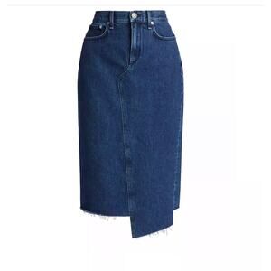 RAG & BONE Sukato Denim Skirt Women's Size 29 color Gates Asymmetric Denim ( new